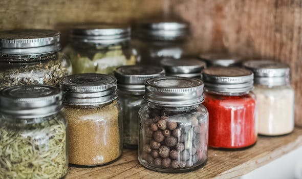 Mason Jars for dry goods and spices