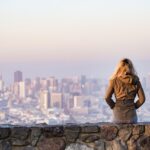 blonde, sitting, wall, buildings, city, cityscape, daylight, girl, san francisco, skyline, skyscrapers, travel, view, viewpoint, woman, wall, wall, city, city, city, city, city, travel, travel, travel