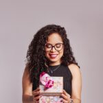 woman, gift, present, celebration, boxes, celebrate, surprise, happiness, smile, portrait